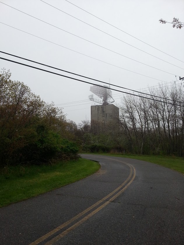 Side shot of radar tower